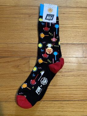 Chupa Chups Fun Socks New Size 10-13 Crew Lollipop